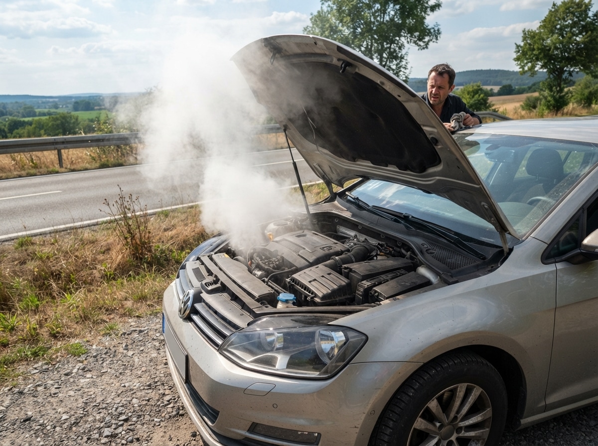 Auto überhitzt
