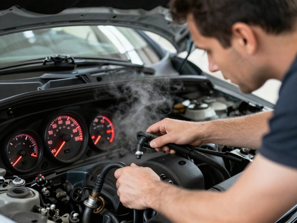 Auto überhitzt