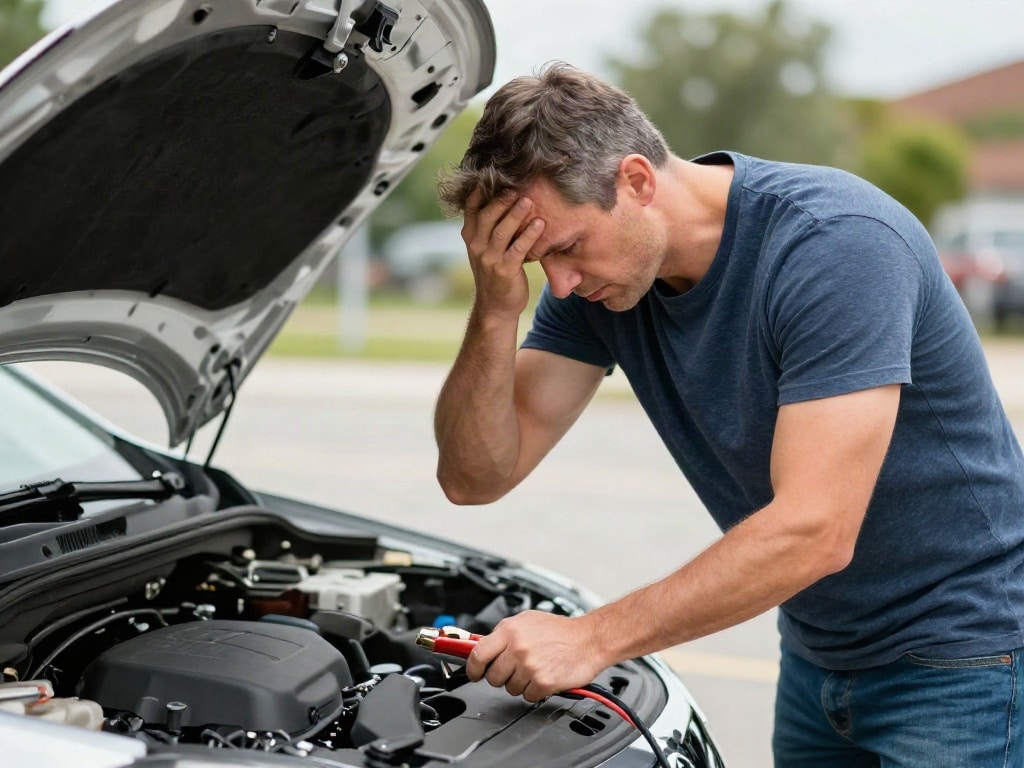 Autobatterie leer