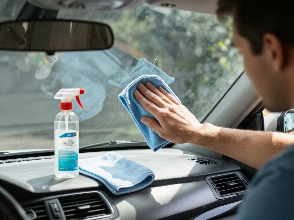 Autoscheibe innen reinigen