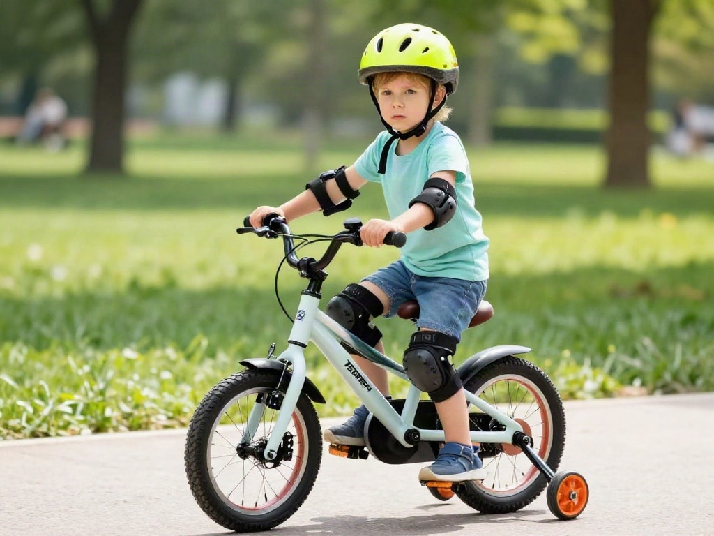 Kind Fahrrad fahren lernen