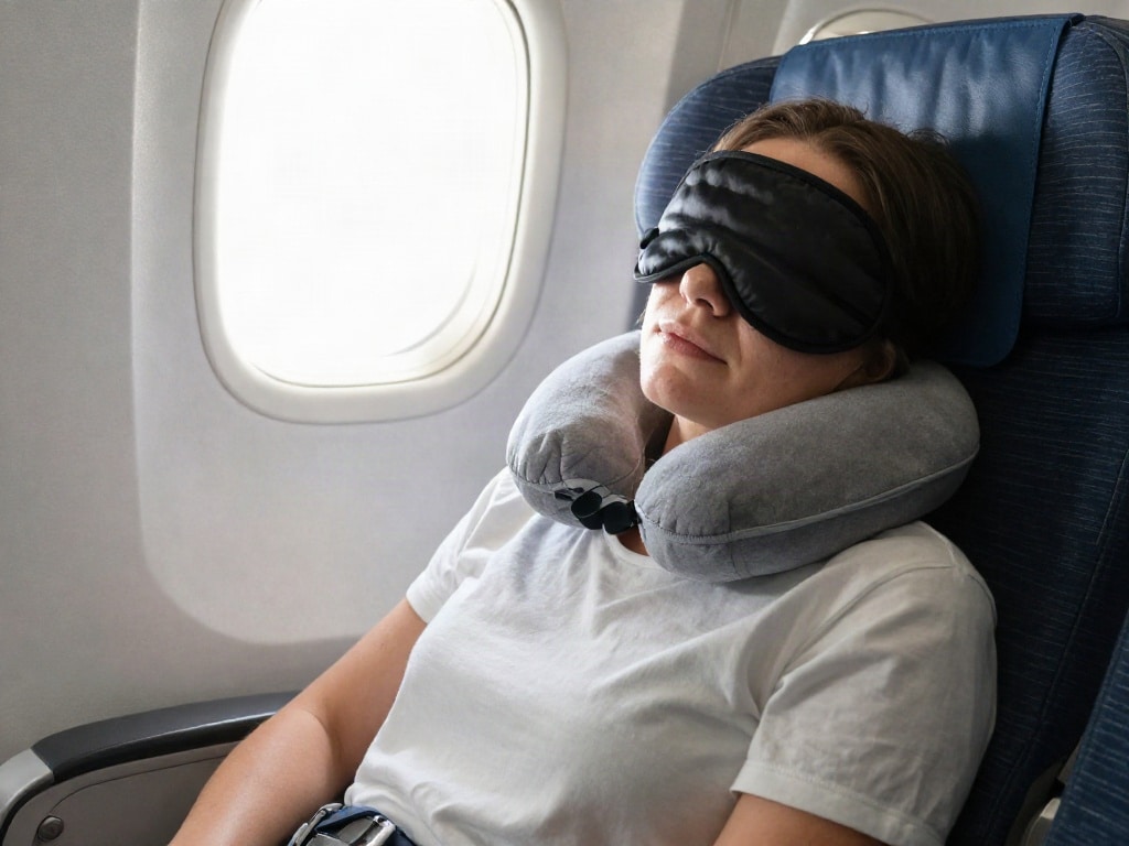 schlafen im Flugzeug