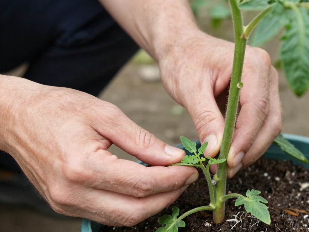 Tomaten ausgeizen