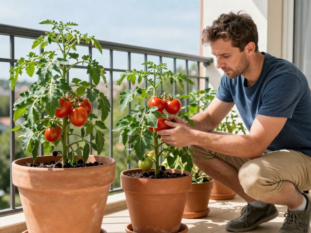 Tomaten im Topf