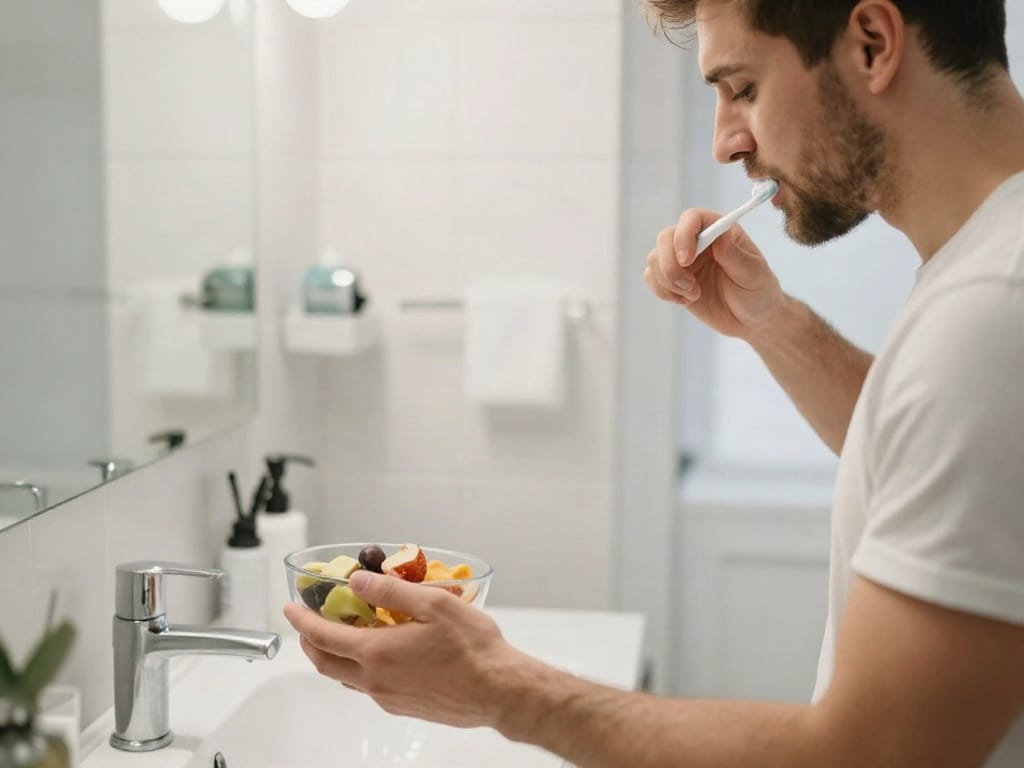 Zähneputzen vor oder nach Frühstück